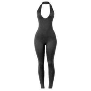 Elegant Black Halter Jumpsuit